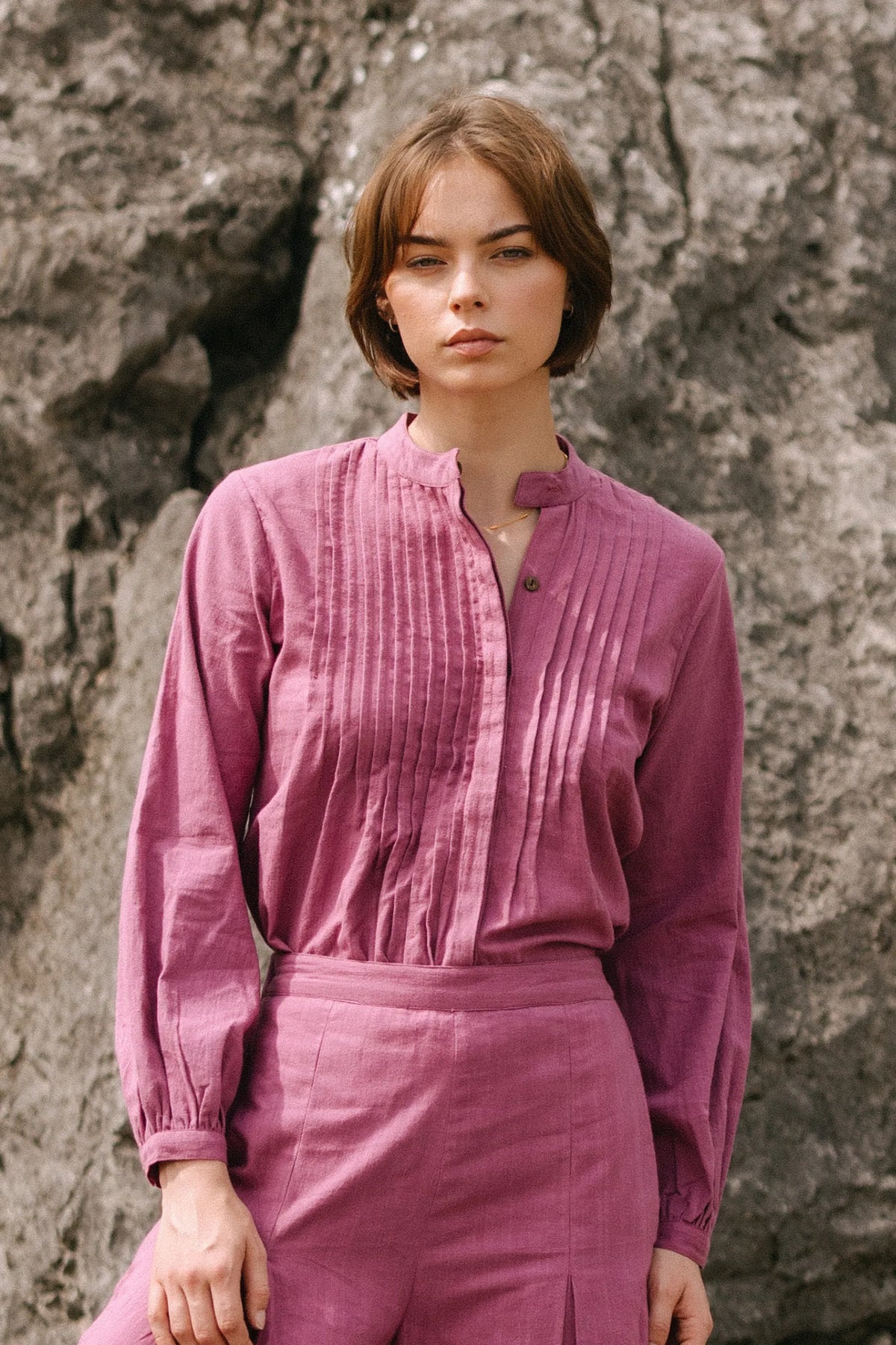 Ivy Blouse in Old Rose