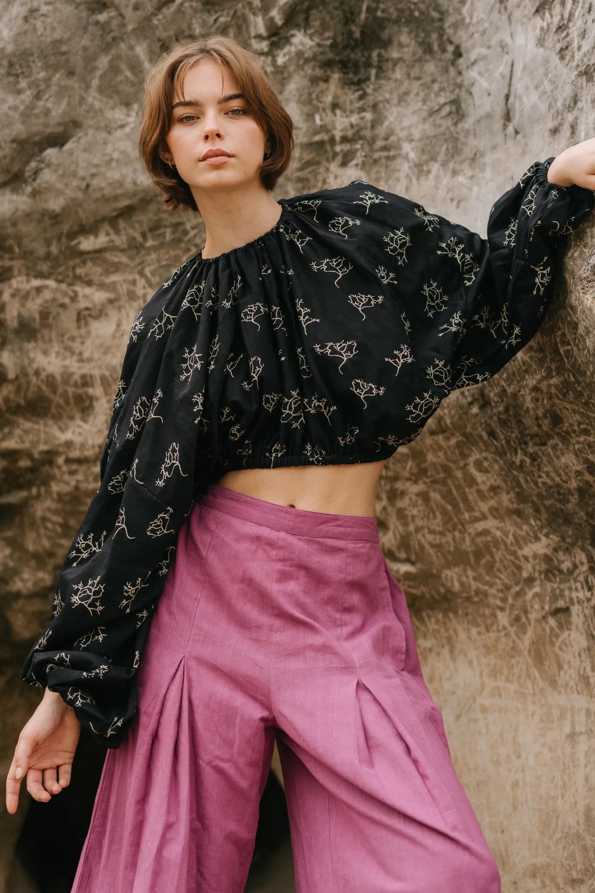 Clara Top in Midnight Forest