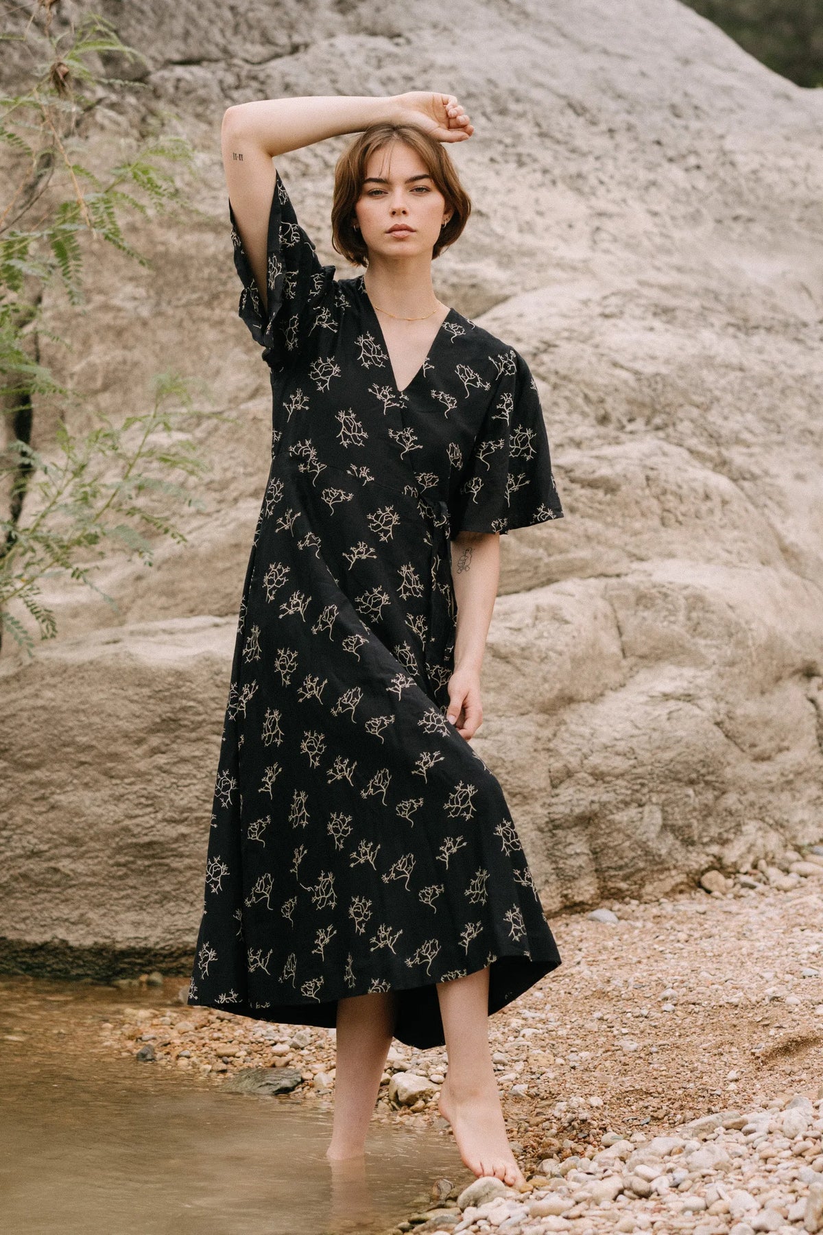Elara Dress in Midnight Forest