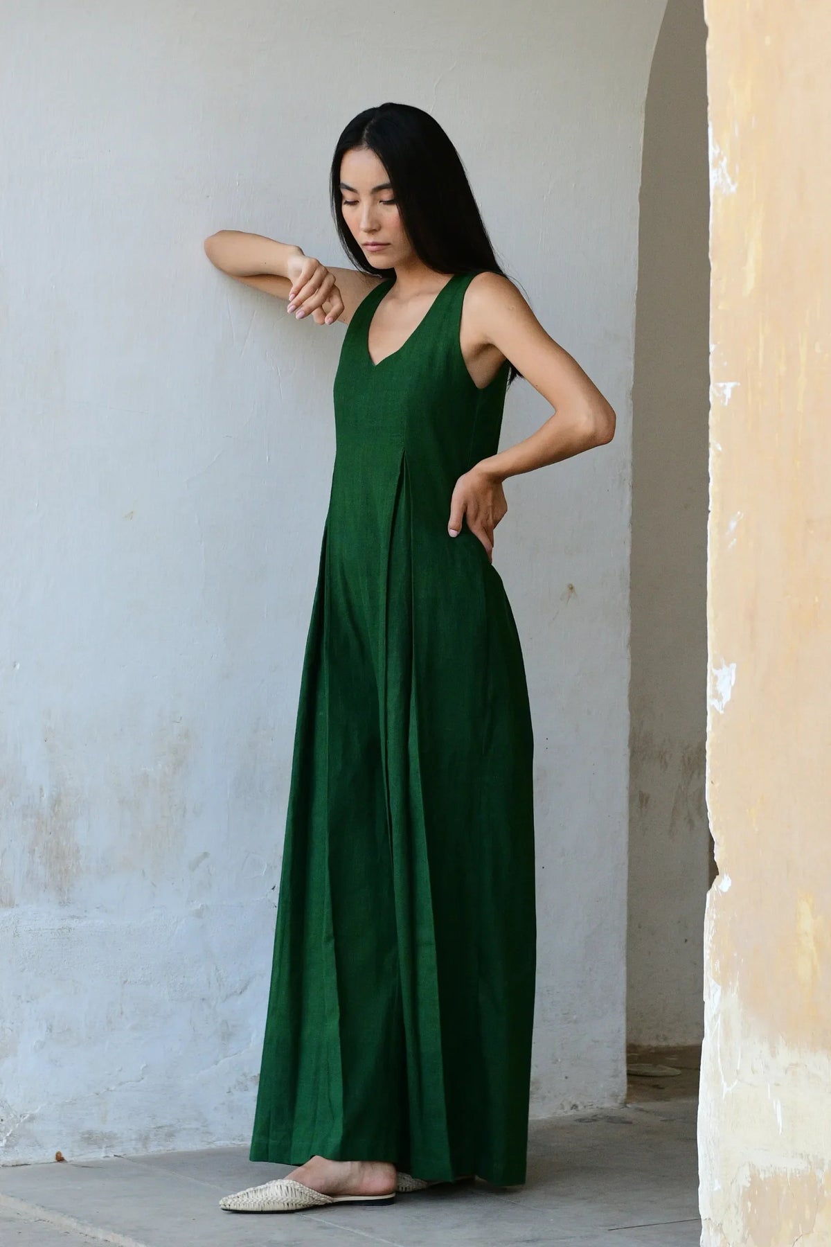 Noemie Jumpsuit in Harvest Linen