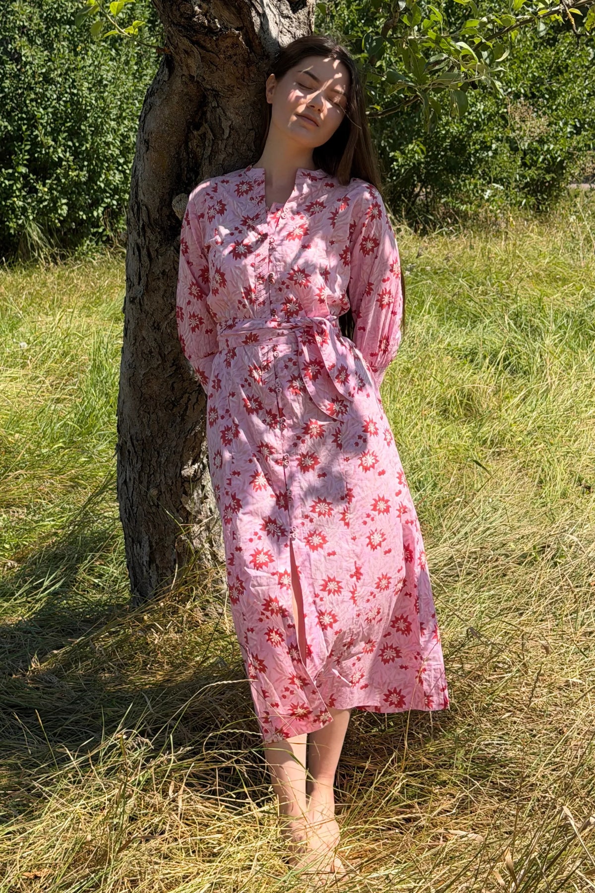 Diya Dress in Cerise