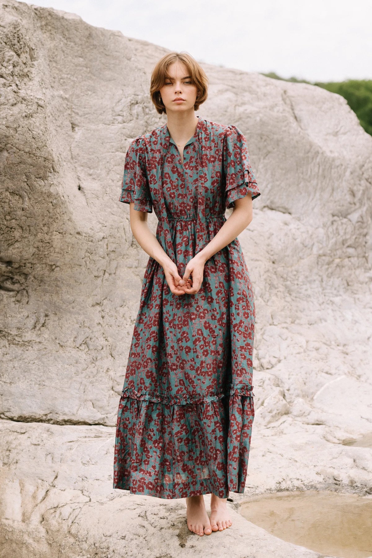 Olbia Dress in Spring Harbour