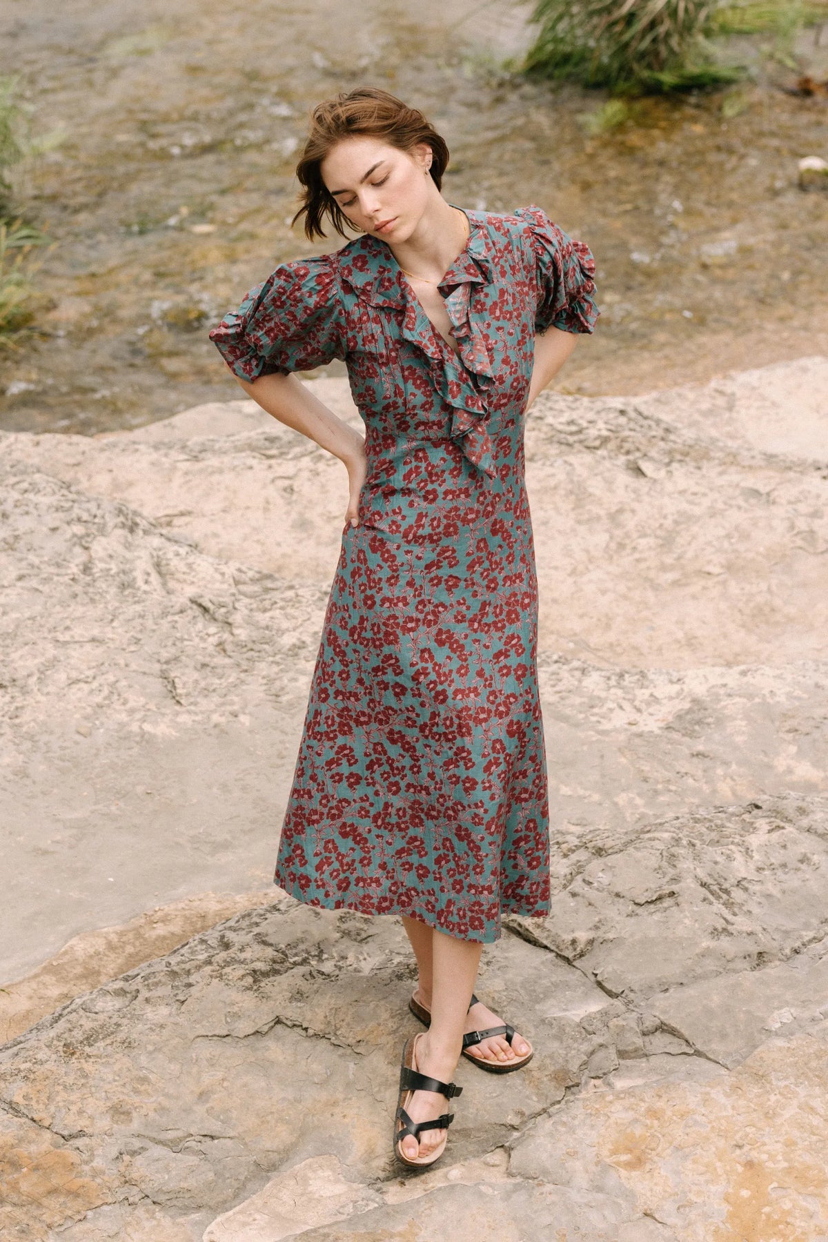 Isola Dress in Spring Harbour