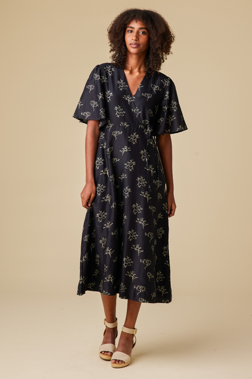 Elara Dress in Midnight Forest