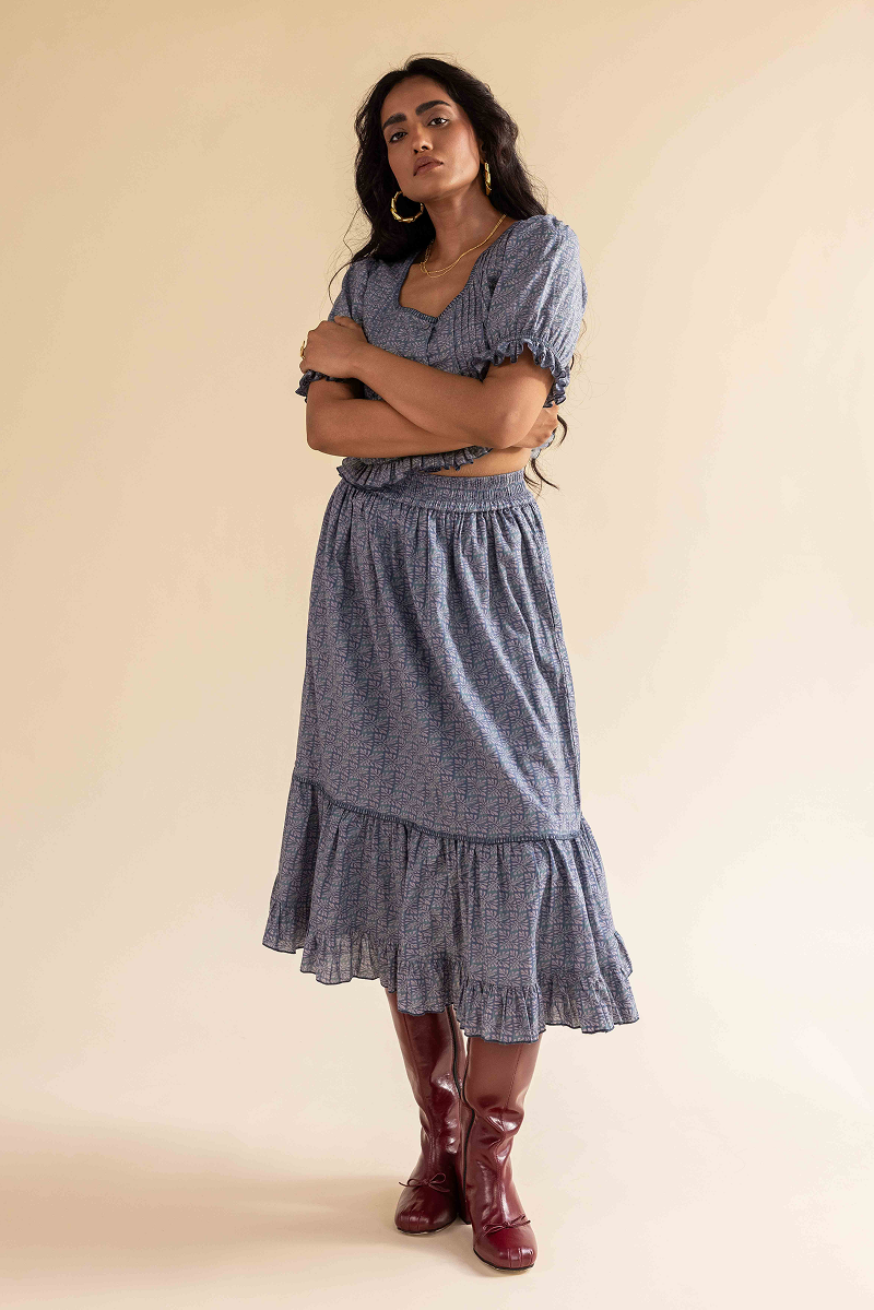 Georgina Skirt in Misty Sky