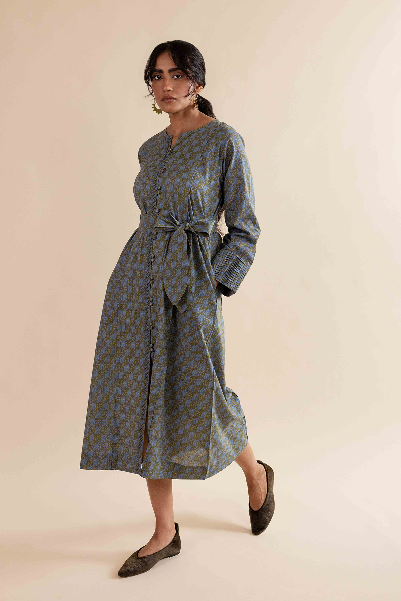 Diya Dress in Moss Meadow