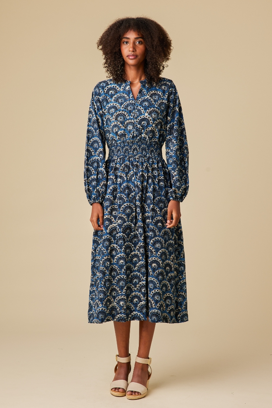 Olivia Dress in Indigo River