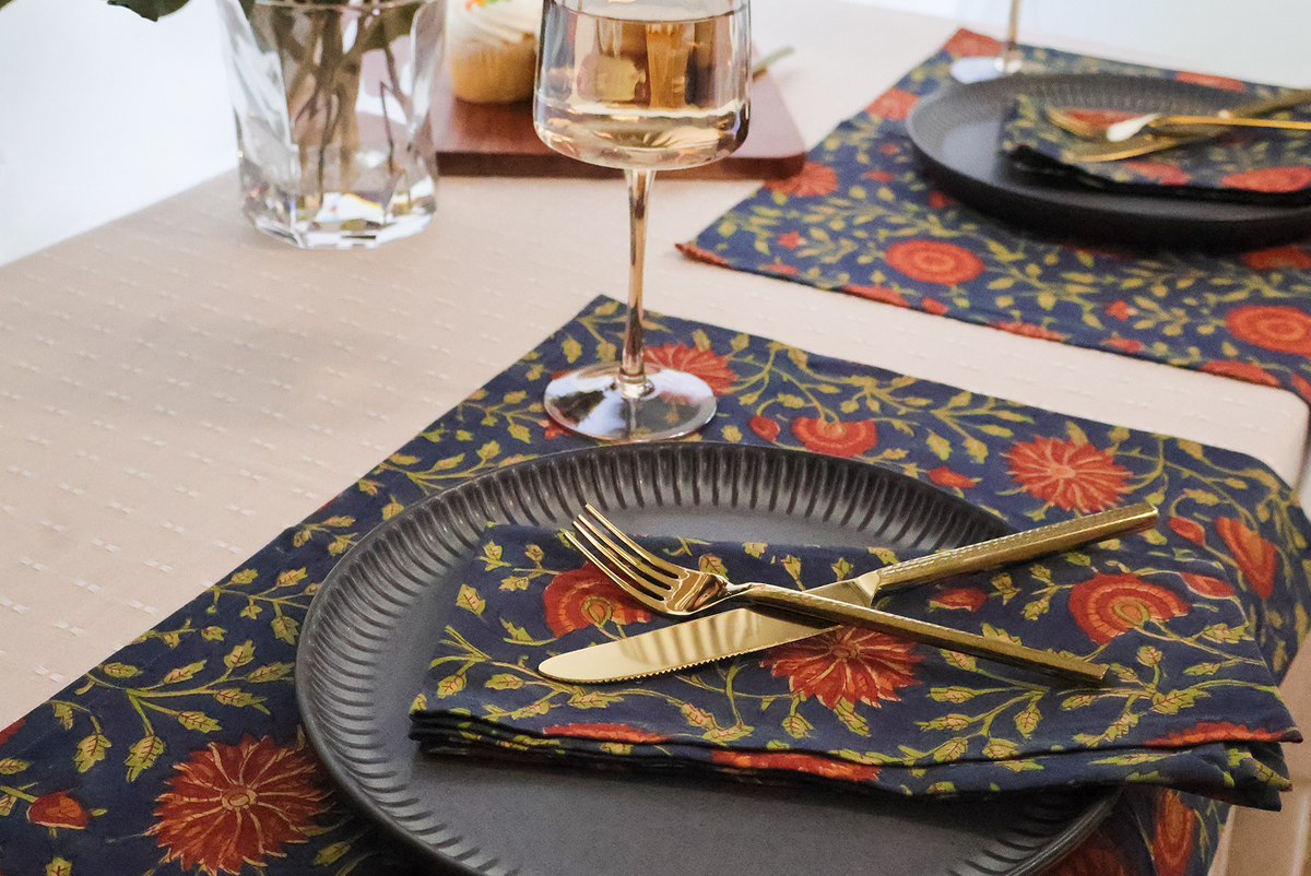 Midnight Marigold Placemats (Set of 4)