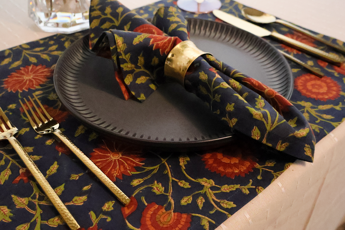 Midnight Marigold Placemats (Set of 4)