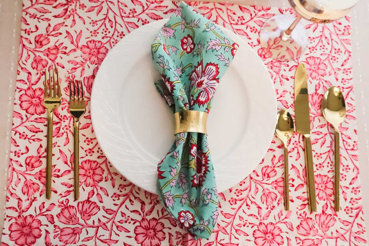 Garden Rouge Dinner Napkins (Set of 4)